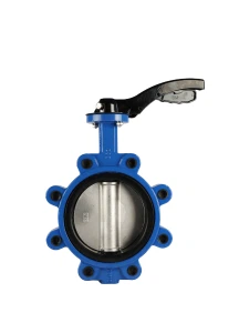 Válvula de mariposa con orejeta sin pasador de un vástago